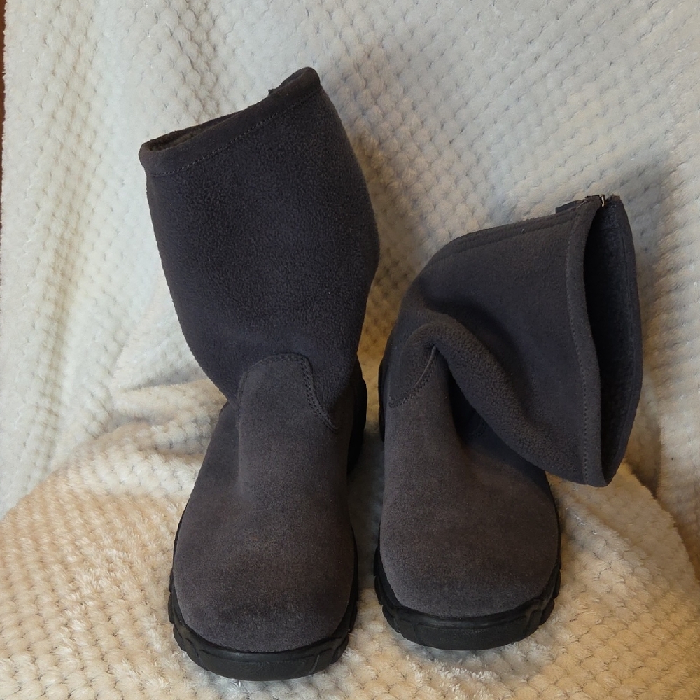 Stylish Gray Suede Boots